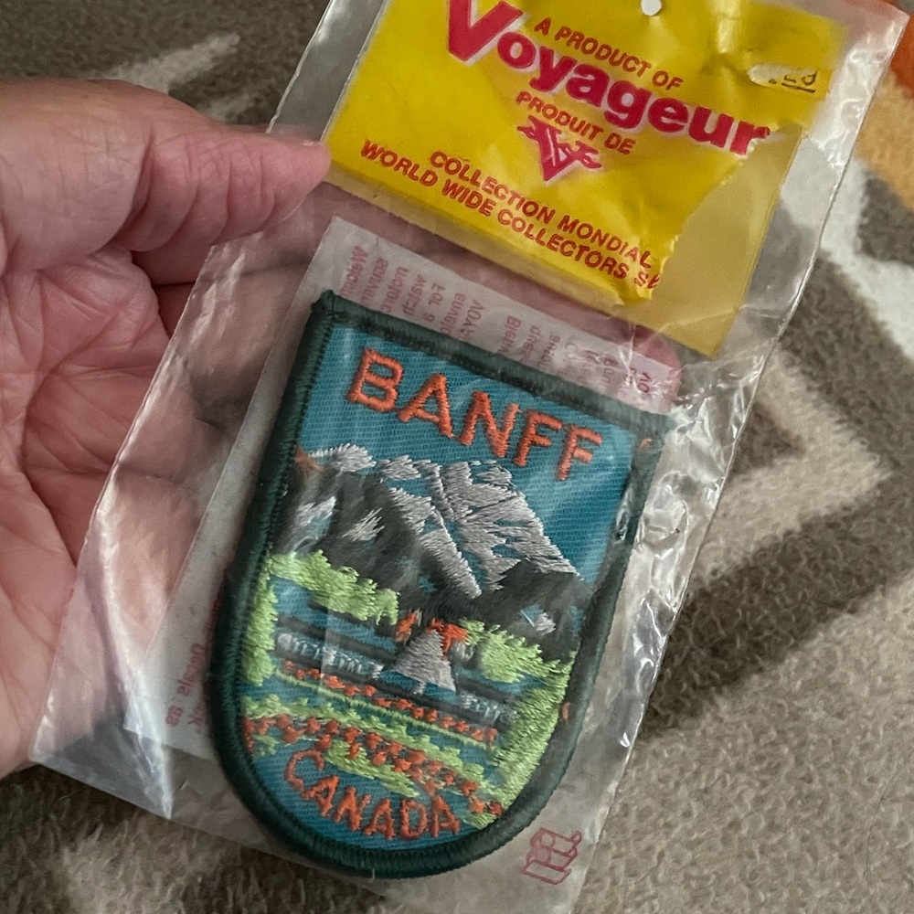 Vintage Banff Voyageur Embroidered Banff Canada Iron-On/Sew-On Souvenir Patch